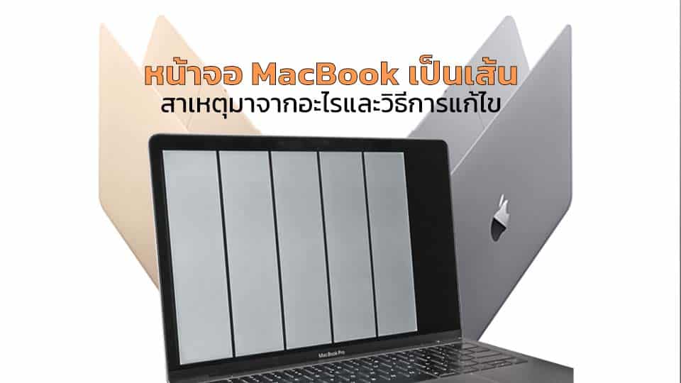 หน้าจอ macbook เป็นเส้น